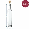 0,5 L-Flasche Marina– Korken, weiß - 4 ['Alkoholflasche', ' dekorative Alkoholflaschen', ' Glasflasche für Alkohol', ' Flaschen für Selbstgebrannten für die Hochzeitsfeier', ' Flasche für Likör', ' dekorative Flaschen für Likör']