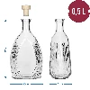 Bankett-Flasche 500 ml, mit Korken - 6 ['Flasche', ' Flaschen', ' Likörflasche', ' Schnapsflasche', ' Alkoholflasche', ' Glasflasche mit Korken', ' 500 ml Flasche mit Korken', ' Flaschen mit Korken', ' Set für Hochzeit', ' Flasche für Bankett']