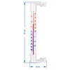 Fensterthermometer weiß (-50°C bis +50°C) 18cm - 3 ['Außenthermometer', ' Thermometer', ' Fensterthermometer', ' Thermometer mit lesbarer Skala', ' Kunststoffthermometer', ' Thermometer für Fenster', ' Thermometer für Balkon', ' doppelseitiges Thermometer', ' selbstklebendes Thermometer']