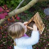 Futterhäuschen für Vögel, aus Holz, dreieckig - 10 ['Futterhäuschen für Vögel', ' Futterhaus für Vögel', ' Fütterung von Vögeln', ' Futterhäuschen aus Holz', ' geflammtes Futterhäuschen']