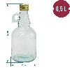 Gallone 0,5 l Flasche ohne Geflecht, mit Schraubve - 2 ['Alkoholflasche', ' dekorative Alkoholflaschen', ' Glasflasche für Alkohol', ' Flaschen für Selbstgebrannten für die Hochzeitsfeier', ' Flasche für Likör', ' Wodkaflaschen', ' Wodkaflasche Hochzeitsfeier', ' Weinflasche', ' Weinflaschen']