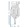 Gärröhrchen aus Plastik, 6 Kammern - 3 ['Gärröhrchen', ' nichtsplitterndes Gärröhrchen', ' Gärröhrchen aus Plastik', ' großes Gärröhrchen', ' Röhrchen für die Gärung', ' Röhrchen für Wein', ' Röhrchen für Cuvée', ' 6-Kammer-Röhrchen browin']