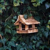 Hölzerner Futterhäuschen für Vögel, geflammt, Berghütte - 10 ['Vogelhäuschen ', ' Futterhaus für Vögel', ' Fütterung von Vögeln', ' Futterhäuschen aus Holz', ' geflammtes Futterhäuschen']