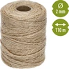 Juteschnur 2 mm / 110 m / 250 g - 4 ['Schnur aus Jute', ' Juteschnur', ' Schnur für Tomaten', ' Schnur für Gurken', ' natürliche Schnur', ' Ökoschnur', ' Schnur für Makramee', ' Bindschnur', ' Schnur zum Basteln']