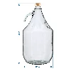 Korbflasche 5 L, Dame mit einem Schraubverschluss - 4 ['5l Flasche', ' Gärflasche', ' Gärständer', ' Weinregal', ' Weinregal', ' Weinlagerung', ' Saftflasche']