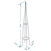 Metall-Pergola – Pyramide 135 cm - 3 ['Pflanzenstütze', ' für Kletterpflanzen', ' für Rosen', ' für Bohnen', ' für wachsende Pflanzen', ' für Rhododendren']