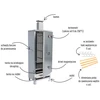 Räucherofen mit innerer Kammer aus rostfreiem Stah - 18 ['Gartenräucherkammer', ' Stahlräucherkammer', ' zum Räuchern von Schinken', ' zum Räuchern von Fleisch']