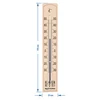 Raumthermometer aus Holz mit verstärktem Schutz der Kapillare (-30°C bis +50°C) 20cm - 2 ['Innenthermometer', ' Raumthermometer', ' Heimthermometer', ' Thermometer', ' Raumthermometer aus Holz', ' Thermometer mit lesbarer Skala', ' Thermometer mit verstärkter Kapillare']