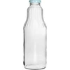 Saftflasche 1 L mit Twist-Off-Schraubverschluss, Ø 43 - 3 ['Saftflasche', ' Glasflasche', ' Flasche 1 L', ' Saftflaschen', ' 6 x Glasflasche für Saft', ' Flasche für Sahne', ' Flaschen mit Schraubverschluss', ' Flaschen mit Schraubverschlüssen', ' Click-Verschlüsse', ' bunte Schraubverschlüsse', ' Schraubverschlüsse mit Karo-Aufdruck', ' Flasche für Limonade', ' Milchshakes', ' Smoothies']