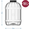 Unzerbrechliches Multifunktionsgefäß mit Schwarzem Deckel, 18 L - 5 ['Einmachgläser', ' Einmachgläser', ' Gurkengläser', ' Likörgläser', ' 18 l Gläser', ' zertifizierte Gläser', ' unzerbrechliche Gläser', ' Mehrzweckgläser', ' Mehrzweckgläser', ' Einmachgläser', ' Kunststoffgläser', ' Kunststoffgläser']