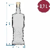 Zierlasche 700 ml mit Korken - 5 