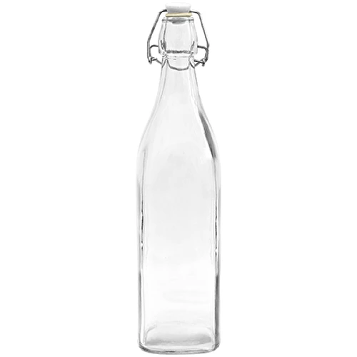 0,5 L Flasche mit hermetischem Verschluss - Quadra  - 1 ['Alkoholflasche', ' dekorative Alkoholflaschen', ' Glasflasche für Alkohol', ' Flaschen für Selbstgebrannten für die Hochzeitsfeier', ' Flasche für Likör', ' Weinflasche', ' Weinflaschen', ' Likör']