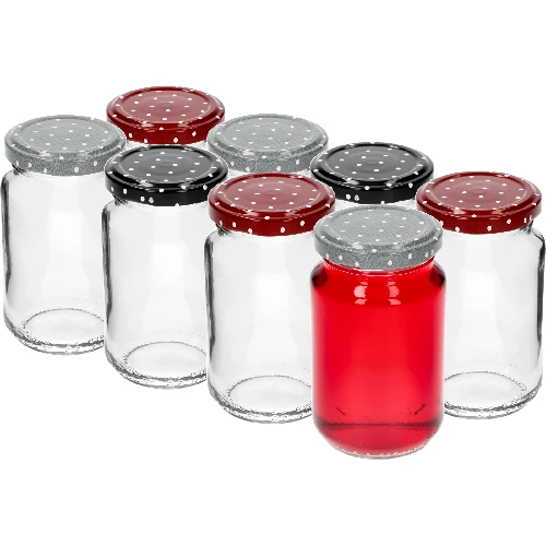 190 ml Glas TO mit fi 53 Verschluss - 4 ['Gläser', ' kleine Gläser', ' kleines Glas', ' Glas mit Schraubverschluss', ' Gläser für Einmachprodukte', ' Einmachglas', ' Einmachgläser', ' Gläser für Gewürze', ' Glas für Marmelade', ' Glas für Konfitüre', ' Glas für Honig', ' kleines Glas für Honig', ' Glas TO 190 ml']