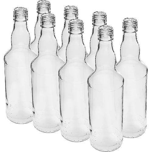 500 ml-Wodkaflasche - 8 Stück  - 1 ['Wodkaflasche', ' Wodkaflaschen', ' Spirituosenflaschen', ' Spirituosenflasche', ' Monopolwodkaflasche', ' Monopolwodkaflaschen', ' Flasche 500 ml', ' Flaschen 500 ml', ' transparente Flaschen', ' transparente Flasche', ' Flasche für Saft', ' Flasche mit Schraubverschluss', ' Flaschen mit Schraubverschluss', ' Likörflaschen']