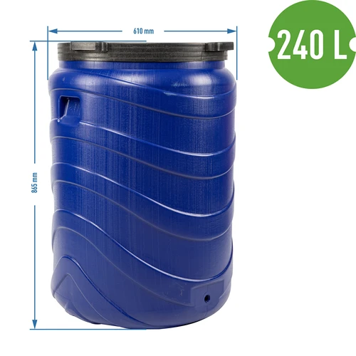 Barrel von Silage - 240 L blau - 9 ['große Einlegefässer', ' Gurkenfass', ' Kohlfass', ' Gurkeneinlegefass', ' Kohleinlegefass', ' Regentonne', ' großes verschlossenes Fass', ' Lebensmittelfass', ' Fass mit Schraubverschluss', ' großes Kunststofffass', ' gutes Fass', ' blaues Fass']