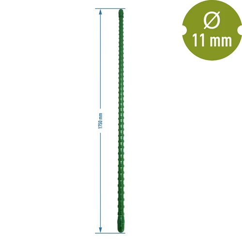 Beschichtete Stahlstange PE 1,75 m x 11 mm - 2 ['Gartenstange', ' Stange für Pflanzen', ' Stütze für Pflanzen', ' Stütze für Rankenpflanzen', ' Stützen für Rankenblumen', ' Metallstützen für Blumen', ' beschichtete Stützen für Blumen', ' beschichtete Metallstützen', ' Pflanzenstütze beschichtet']