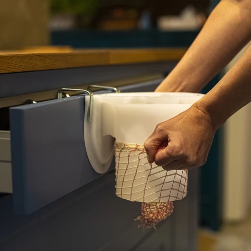 Das Schinkennetz mit doppeltem Gummi 18cm (220°C) - 4 ['Schinkennetz', ' Lebensmittelnetz', ' Räuchernetz']