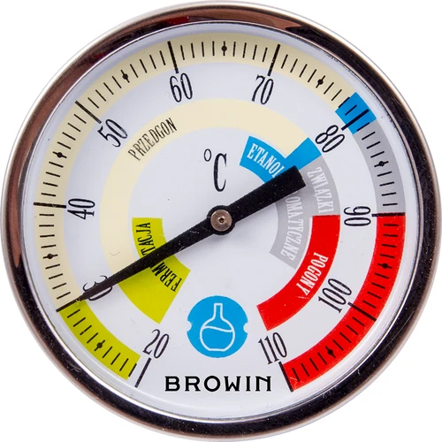 Destillationsthermometer (+20°C bis +110°C) 5,5cm - 2 ['Temperatur', ' Temperaturkontrolle', ' Thermometer für den Destillator', ' Thermometer Destillator', ' Zeigerthermometer', ' präzises Thermometer ']