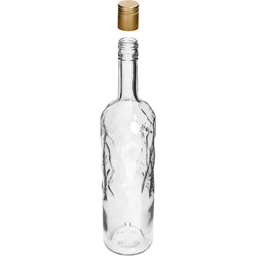 Eis-Flasche 1 L mit fi30/35-Schraubverschluss, 4 St. - 4 ['Eis-Flasche', ' Eisflasche', ' Flasche 1L', ' Flaschen 1L', ' Set von 4 Flaschen', ' Flasche mit Rillen', ' Flasche für Likör', ' Flaschen für Likör', ' Flasche für Getränke', ' Flaschen für Getränke', ' Flaschen', ' dekorative Flaschen']