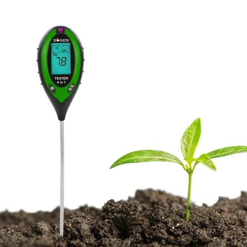 Elektronischer Bodentester 4in1 - GRÜN - 5 ['boden ph test', ' ph tester boden', ' ph test boden', ' ph bodentest', ' ph test rasen', ' ph wert messgerät boden', ' ph messgerät boden', ' bodenanalyse set', ' ph- meter', ' ph wert rasen', ' bodenproben set', ' feuchtigkeitsmessgerät pflanzen', ' erde feuchtigkeitsmesser', ' wasser test']