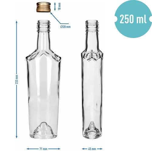 Everest Flasche 250 ml mit Verschluss, 12 Stk. - 7 ['Tinkturflasche', ' Tinkturflaschen', ' Alkoholflasche', ' dekorative Flaschen für Alkohol', ' Glasflasche für Alkohol', ' Mondscheinflaschen für eine Hochzeit', ' Tinkturflasche', ' dekorative Flaschen', ' Wodkaflasche', ' Wodkaflasche']