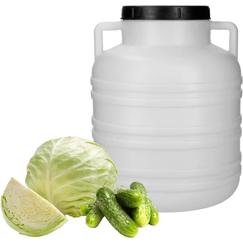 Fass Mixed Pickles - weiß, Griffe, 20 L - 3 ['Fass für Kohl', ' Einlegefass', ' Einlegefass', ' Silage', ' Kohl', ' Gurken', ' für Gurken', ' Steingut', ' Steingut mit Deckel', ' Fass mit Deckel']