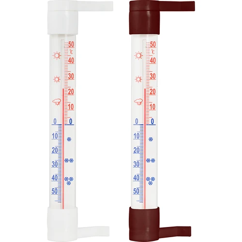 Fensterthermometer, doppelseitig (-50°C bis +50°C) 23cm mix  - 1 ['Außenthermometer', ' Thermometer', ' Fensterthermometer', ' Thermometer mit lesbarer Skala', ' Kunststoffthermometer', ' Thermometer für Fenster', ' Thermometer für Balkon', ' doppelseitiges Thermometer']