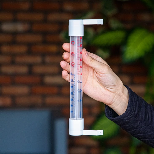 Fensterthermometer mit transparente Skala (-70°C bis +50°C) 23cm mix - 4 ['Rundthermometer', ' welche Temperatur', ' Aufsteckthermometer', ' Einschraubthermometer', ' ablesbare Skala']