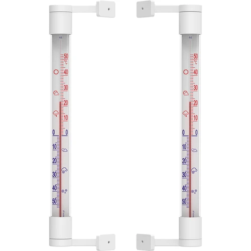 Fensterthermometer zum Aufkleben (-50°C bis +50°C) 22cm - 3 ['rundes Thermometer', ' welche Temperatur']