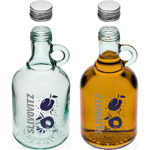 Flasche 0,5 L mit Schraubverschluss, Aufdruck Slivovitz - 4 St. - 5 ['Flasche für hausgemachten Slivovitz', ' Flasche Slivovitz', ' Flasche', ' Glasflasche 500 ml', ' Flasche 0', '5 L', ' Flaschen mit Aufdruck', ' Flasche mit Aufdruck', ' Flasche mit Korken', ' Flasche mit Aufdruck und Korken', ' Flaschen mit Korken']