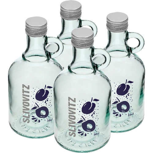 Flasche 0,5 L mit Schraubverschluss, Aufdruck Slivovitz - 4 St. - 2 ['Flasche für hausgemachten Slivovitz', ' Flasche Slivovitz', ' Flasche', ' Glasflasche 500 ml', ' Flasche 0', '5 L', ' Flaschen mit Aufdruck', ' Flasche mit Aufdruck', ' Flasche mit Korken', ' Flasche mit Aufdruck und Korken', ' Flaschen mit Korken']