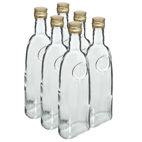 Flasche Altstadt 500 ml mit Schraubverschluss, 6 St.  - 1 ['Likörflasche', ' Wodkaflasche', ' dekorative Flasche']