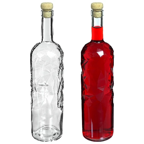 Flasche Eisland 1 L mit Korken, 4 St. - 5 ['Glasflasche', ' Alkoholflasche', ' Dekoflasche', ' 1L Flasche', ' Weinflasche', ' Weinflasche', ' Tinkturflasche', ' Saftflasche', ' Geschenk']