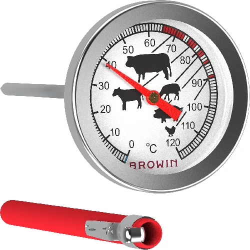 Fleischthermometer 0°+120°C  - 1 ['Temperatur', ' Küchenthermometer', ' Gastronomie-Thermometer', ' Lebensmittelthermometer', ' Lebensmittelthermometer mit Sonde', ' Thermometer für Fleisch', ' Thermometer mit Sonde', ' Küchenthermometer mit Sonde', ' Sonde für Fleisch', ' Thermometer für das Braten', ' Thermometer für das Kochen', ' Thermometer für das Räuchern', ' Thermometer für den Backofen', ' Backofenthermometer', ' Thermometer mit Sensor']