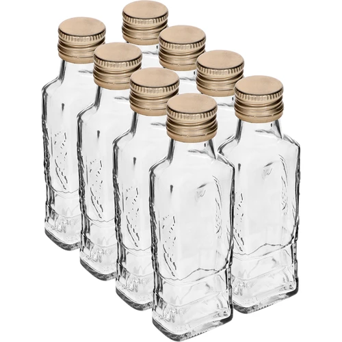 Flora-Flasche 100 ml mit Verschluss, 8 Stk.  - 1 ['Flasche für Tinktur', ' Flaschen für Tinktur', ' Flasche für Alkohol', ' dekorative Flaschen für Alkohol', ' Glasflasche für Alkohol', ' Mondscheinflaschen für eine Hochzeit', ' Flasche für Tinktur', ' dekorative Flaschen', ' Flasche für Wodka', ' Flasche für Wodka']