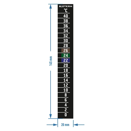 Flüssigkristall-Thermometer (0°C bis +40°C) 15cm - 2 ['Flüssigkristallthermometer', ' Gärungsthermometer', ' Aquarienthermometer', ' Weinthermometer', ' Brauereithermometer', ' Bierthermometer', ' Küchenthermometer', ' selbstklebendes Thermometer']