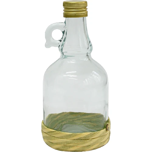 Gallone 0,5 l Flasche mit Geflecht, mit Schraubver  - 1 ['Alkoholflasche', ' dekorative Alkoholflaschen', ' Glasflasche für Alkohol', ' Flaschen für Selbstgebrannten für die Hochzeitsfeier', ' Flasche für Likör', ' Wodkaflaschen', ' Wodkaflasche Hochzeitsfeier', ' Weinflasche', ' Weinflaschen']