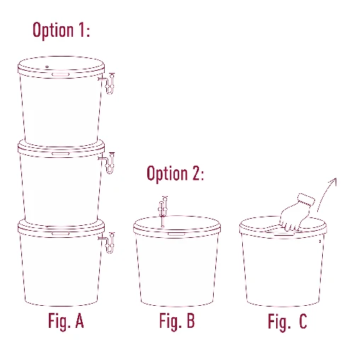 Gärbehälter 30 L mit Etikett, Ablasshahn und Gärröhrchen aus Plastik, UA - 13 ['Gärbehälter', ' Gärkübel', ' Gärbehälter für Wein', ' Gärkübel mit Zapfhahn', ' Gärbehälter mit Zapfhahn', ' Biowin Gäreimer', ' Brauen Gäreimer']