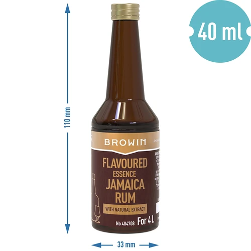 Geschmacksessenz Gold mit dem Geschmack von Jamaica Rum für 4 L, 40 ml - 9 ['Rumessenz', ' Essenz dunkler Rum', ' Aroma von dunklem Rum', ' Essenz für selbstgebrannten Schnaps', ' Browin-Essenz', ' natürliches Aroma', ' natürlicher Eichenextrakt']