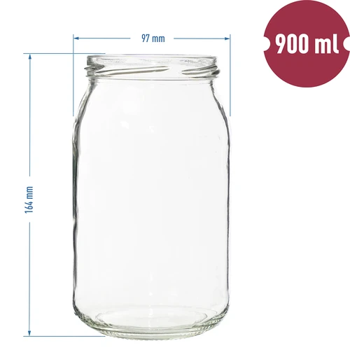 Glas 900ml Multipack 8 Stck. - 7 ['Gläser', ' Glas', ' Gläser für Einmachprodukte', ' Einmachglas', ' Einmachgläser', ' Glas für Gurken', ' Glas für Honig ']