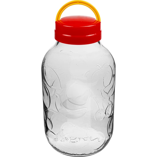 Glas für Liköre 5 L und Schraubverschluss mit Griff  - 1 ['Glas für Liköre', ' Glas für Alkohol', ' Glas für sauer eingelegte Produkte', ' Glas für Punsch', ' Glas für Limonade', ' Glas 5 L', ' Glas mit Schraubverschluss', ' Glas mit Griff', ' dekoratives Glas', ' Glas für Einmachprodukte', ' Glas']