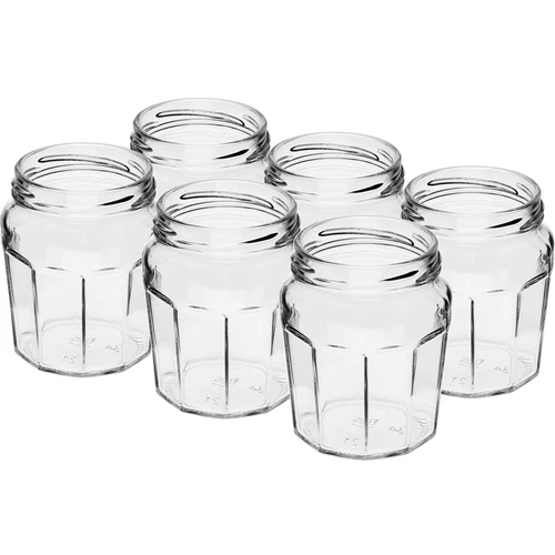 Glas Konfitüre 230ml mit schwarzem Schraubverschluss fi63/4 - 6 St. - 4 ['Glas', ' Glas Konfitüre', ' Glas 230 ml', ' Gläserset', ' Gläser aus Glas', ' Gläser für Einmachprodukte', ' Gläser für Honig', ' Gläser 6 Stück', ' Glas aus Glas', ' Gläser für Marmeladen', ' Gläser für Konfitüren', ' Glas für Honige', ' Gläser mit Schraubverschlüssen']