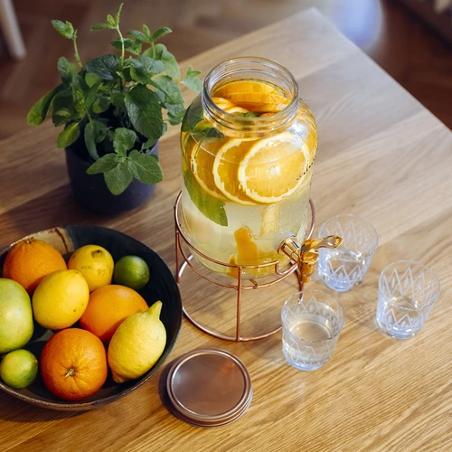 Glas mit Zapfhahn 3,8 L auf Ständer - 9 ['Glas mit Zapfhahn', ' Limonadenglas', ' Punschglas', ' Getränkeglas', ' Getränkespender', ' für Partys', ' zum Servieren von Getränken', ' Glasgefäß mit Zapfhahn', ' Glas auf Ständer', ' Glas mit Zapfhahn']