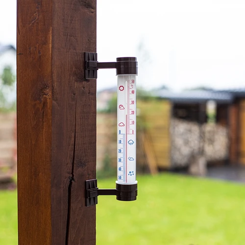 Großes Fensterthermometer zum Aufkleben (-50°C bis +50°C) 27cm mix - 5 ['Rundthermometer', ' welche Temperatur', ' Außentemperatur', ' Röhrenthermometer']