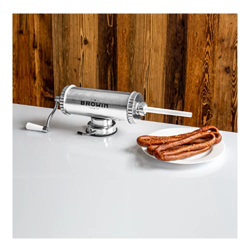 Horizontaler Wurstfüller 1.5 kg mit Silikonkolben - 15 ['wurstfüller edelstahl', ' wurstfüller 5 l', ' wurstmaschine edelstahl', ' sausage stuffer', ' wurstfüller', ' wurstmaschine wurstfüller', ' wurstfüllmaschine manuell']