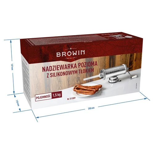 Horizontaler Wurstfüller 1.5 kg mit Silikonkolben - 11 ['wurstfüller edelstahl', ' wurstfüller 5 l', ' wurstmaschine edelstahl', ' sausage stuffer', ' wurstfüller', ' wurstmaschine wurstfüller', ' wurstfüllmaschine manuell']