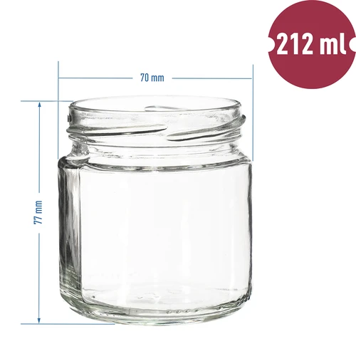 Jar 212 ml - 7 ['Einmachglas', ' Glas', ' kleines Glas', ' Gewürzglas']