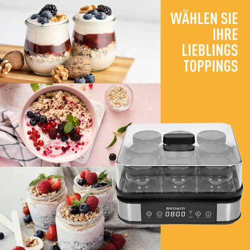 Joghurtbereiter mit Thermostat, 9 Gläser, 1,6 L - 14 ['Joghurtbereiter', ' Gerät für Joghurt', ' veganer Joghurt', ' wie man Joghurt macht', ' für hausgemachten Joghurt', ' Joghurtbereiter mit Thermostat', ' effizienter Joghurtbereiter', ' als Geschenk', ' gesunde Küche', ' bester Joghurtbereiter', ' hausgemachter Joghurt', ' Ausrüstung für die Joghurtherstellung', ' wie man einfach Joghurt macht', ' hausgemachter Kefir', ' gesunder Joghurt', ' Joghurt in Gläsern', ' empfohlen für Joghurt', ' als Geschenk']