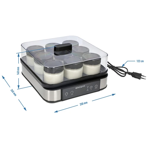 Joghurtbereiter mit Thermostat, 9 Gläser, 1,6 L - 11 ['Joghurtbereiter', ' Gerät für Joghurt', ' veganer Joghurt', ' wie man Joghurt macht', ' für hausgemachten Joghurt', ' Joghurtbereiter mit Thermostat', ' effizienter Joghurtbereiter', ' als Geschenk', ' gesunde Küche', ' bester Joghurtbereiter', ' hausgemachter Joghurt', ' Ausrüstung für die Joghurtherstellung', ' wie man einfach Joghurt macht', ' hausgemachter Kefir', ' gesunder Joghurt', ' Joghurt in Gläsern', ' empfohlen für Joghurt', ' als Geschenk']