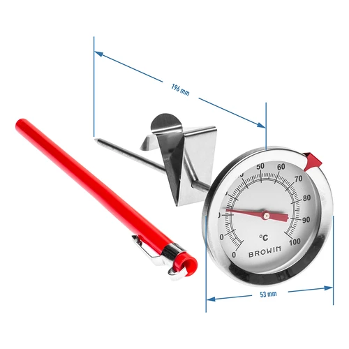 Kochthermometer (0°C bis +100°C) 17,5cm - 2 ['Temperatur', ' Küchenthermometer', ' Gastronomie-Thermometer', ' Lebensmittelthermometer', ' Lebensmittelthermometer mit Sonde', ' Thermometer für Fleisch', ' Thermometer mit Sonde', ' Küchenthermometer mit Sonde', ' Sonde für Fleisch', ' Thermometer für das Braten', ' Thermometer für den Backofen', ' Backofenthermometer']